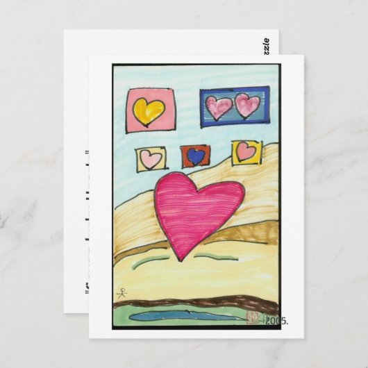 Hearts, Briefkaart (Voorkant / Achterkant)