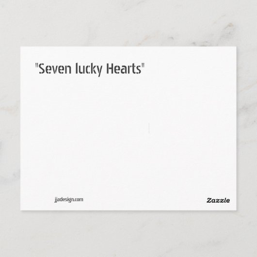 Hearts, Briefkaart (Achterkant)