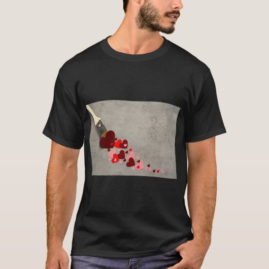 Hearts & Brush Painted Love T-shirt (Voorkant)