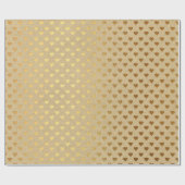 Hearts Confetti Kraft Gold Natural Elegant Minimum Cadeaupapier (Vlak)