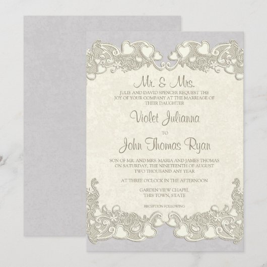  Hearts Country Violet Kaart (Voorkant / Achterkant)