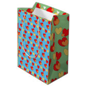 Hearts Cust. BG-kleurencadeau Medium Cadeauzakje (Achterkant Gekanteld)