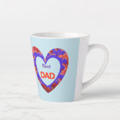 Hearts Cust. Tekst BESTE DAD Latte Mok (Rechts)
