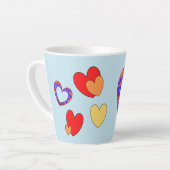 Hearts Cust. Tekst BESTE MOM Latte Mok (Linkerhoek)