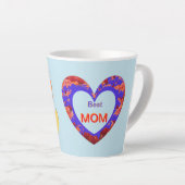 Hearts Cust. Tekst BESTE MOM Latte Mok (Rechterhoek)