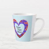 Hearts Cust. Tekst- en BG-kleurenlatte Mok (Rechts)