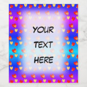 Hearts Cust. Tekstwijnlabels Wijn Etiket (Enkel label)