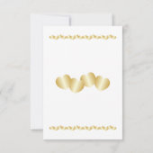 Hearts Design Goudkleurige Maid of Honor Aanvraag Kaart (Achterkant)