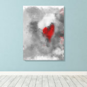 Heart's Desire 18 "x 24" modern abstract Canvas Afdruk (Insitu (Houten vloer))