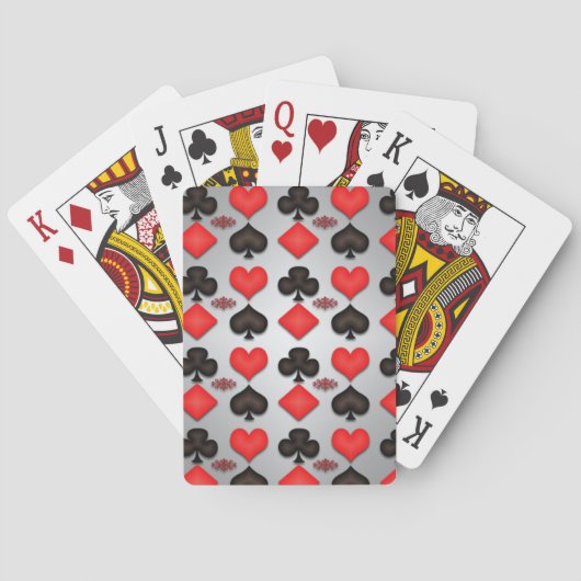 Hearts Diamonds Clubs Spades-speelkaartenpatroon Pokerkaarten (Achterkant)