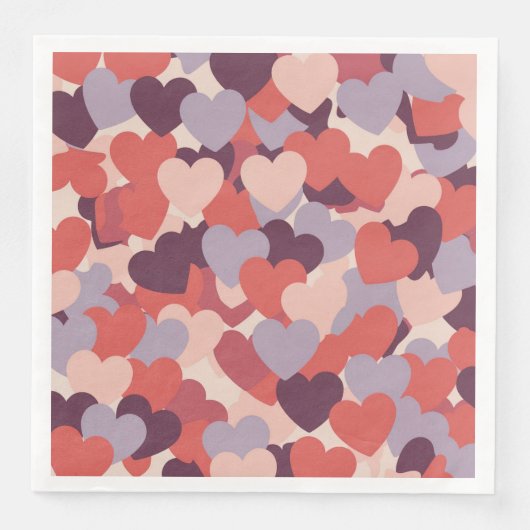 Hearts Dinner Napkins Servet (Voorkant)