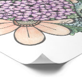 Hearts doodle print 8x8in (Hoek)