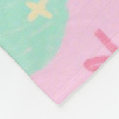 Hearts & Doodles deken – zachte pastel schattighei (Hoek)