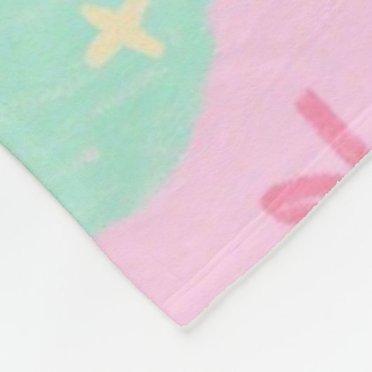 Hearts & Doodles deken – zachte pastel schattighei (Hoek)