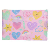 Hearts & Doodles kussen hoesje – Kidcore Pastel Vi Kussensloop (Achterkant)