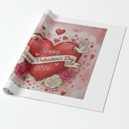 Hearts & Doves - valentine's Day 2026 Design Cadeaupapier
