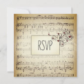 Hearts en Antiek muziekthema Weddenschappen Kaart (Achterkant)