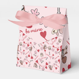 Hearts en Basset Hounds Patroonontwerp Bedankdoosjes