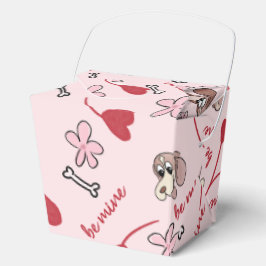 Hearts en Basset Hounds Patroonontwerp Bedankdoosjes