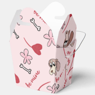 Hearts en Basset Hounds Patroonontwerp Bedankdoosjes