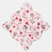 Hearts en Basset Hounds Patroonontwerp Bedankdoosjes (Ongevouwen)