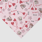 Hearts en Basset Hounds Patroonontwerp Tissuepapier (Detail)