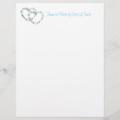 Hearts en bloemen Elegant briefhoofd papier (Voorkant)