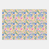 Hearts en bloemkool inpakpapier vel (Voorkant)