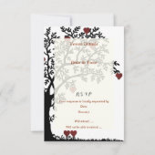 Hearts en Boom Wedding Vows Renewal Kaart (Achterkant)