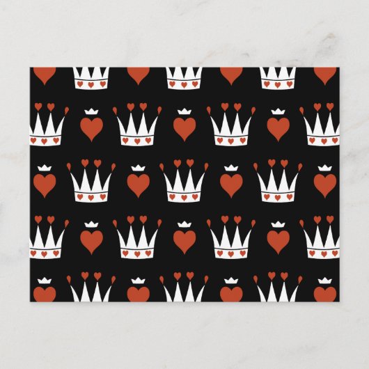 Hearts en Crowns Motif Briefkaart (Voorkant)