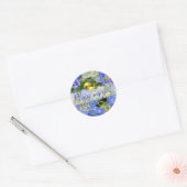 HEARTS EN HYDRANGEAS ~ Envelope Sealers # 3 Ronde Sticker (Envelop)