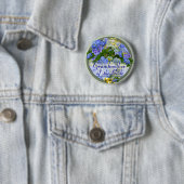 HEARTS EN HYDRANGEAS ~ Weddenschap Button/pin Ronde Button 5,7 Cm (In situ)