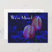 Hearts en Tulps nieuw adres Floral Briefkaart (Voorkant / Achterkant)