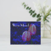 Hearts en Tulps nieuw adres Floral Briefkaart (Staand voorkant)