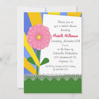 Hearts en ventilator-collage Bridal Shower Invitat Kaart
