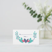 Hearts en wijnstok plaatskaartje (Staand voorkant)