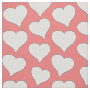 Hearts Fabric Pink Love Valentijnse stoffen