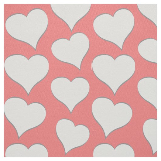 Hearts Fabric Pink Love Valentijnse stoffen (Swatch)