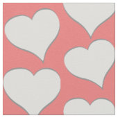 Hearts Fabric Pink Love Valentijnse stoffen (Close Up)