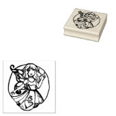 Hearts Fairy Rubberstempel (Gestempeld)