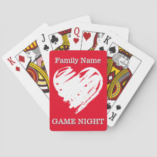 Hearts Familie Game Night Plezier Gepersonaliseerd Pokerkaarten