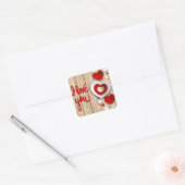 Hearts Fantasy Vierkante Sticker (Envelop)