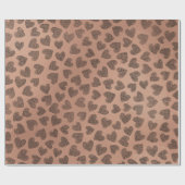 Hearts Faux Roos Koper Wit Liefde Valentijn Cadeaupapier (Vlak)