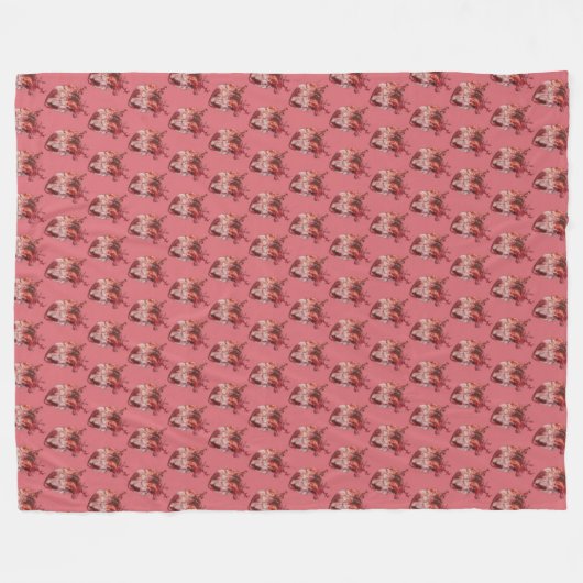 Hearts Fleece Blanket Deken (Voorkant (Horizontaal))