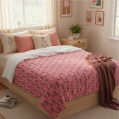 Hearts Fleece Blanket Deken