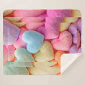 Hearts Fleece Blanket Sherpa Deken (Voorkant (horizontaal))