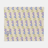 Hearts Fleece Deken (Voorkant (Horizontaal))