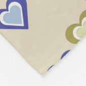 Hearts Fleece Deken (Hoek)