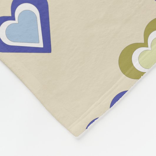 Hearts Fleece Deken (Hoek)