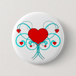 Hearts Flourish Ronde Button 5,7 Cm